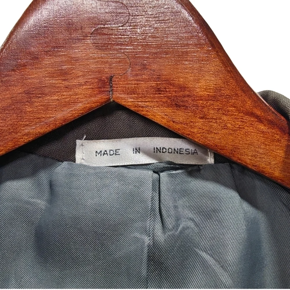 Vintage Foreman And Clark Wool Men's Brown Stripe Blazer Jacket